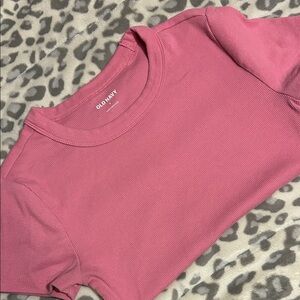 Old Navy Dusty Rose Ribbed Tee